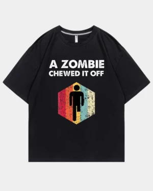 Un zombie l'a mâché Recovery Funny Leg Arm Ampu Ice Cotton Oversized T-Shirt